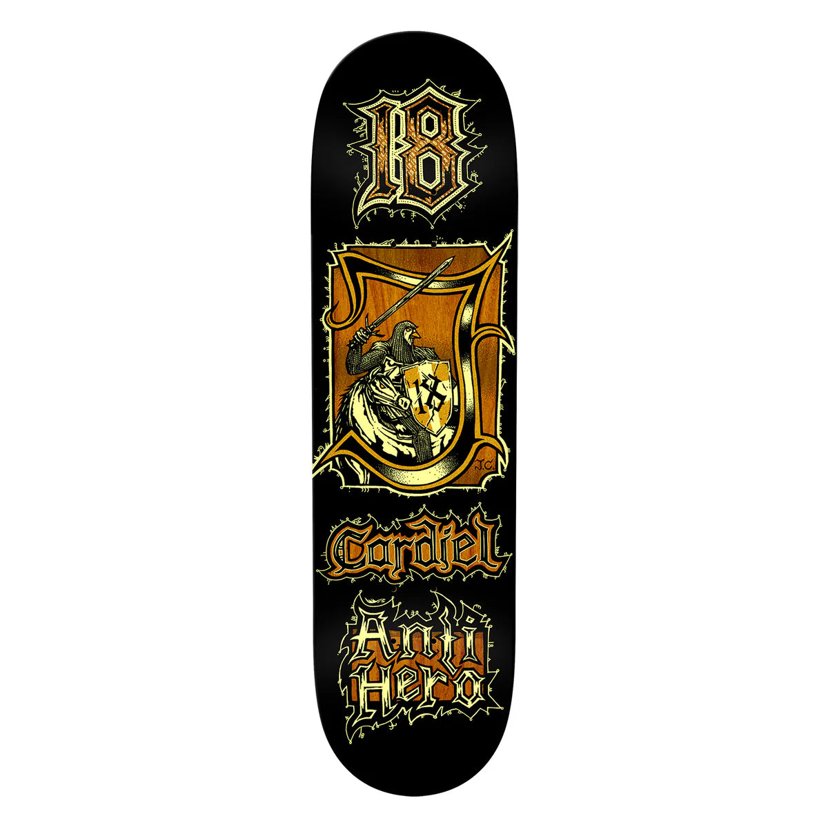 Anti-Hero John Cardiel Medieval 8.62" Skateboard Deck