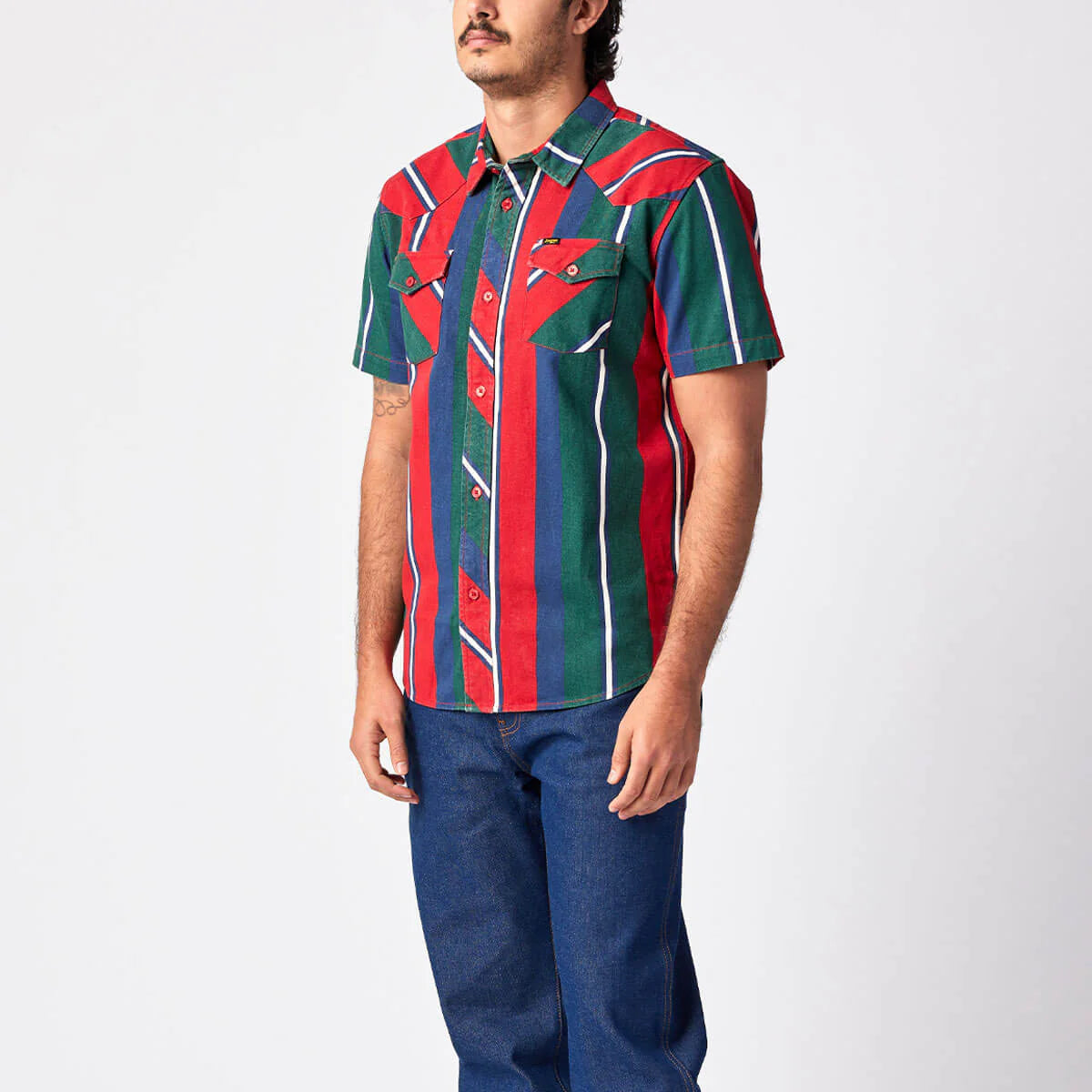 Seager Amarillo Mattson Stripe S/s Button Up Shirt