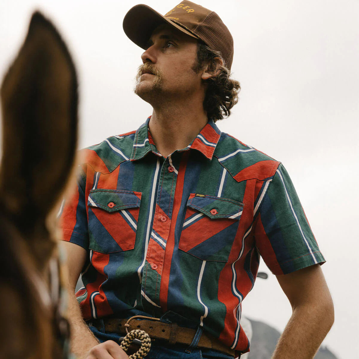 Seager Amarillo Mattson Stripe S/s Button Up Shirt