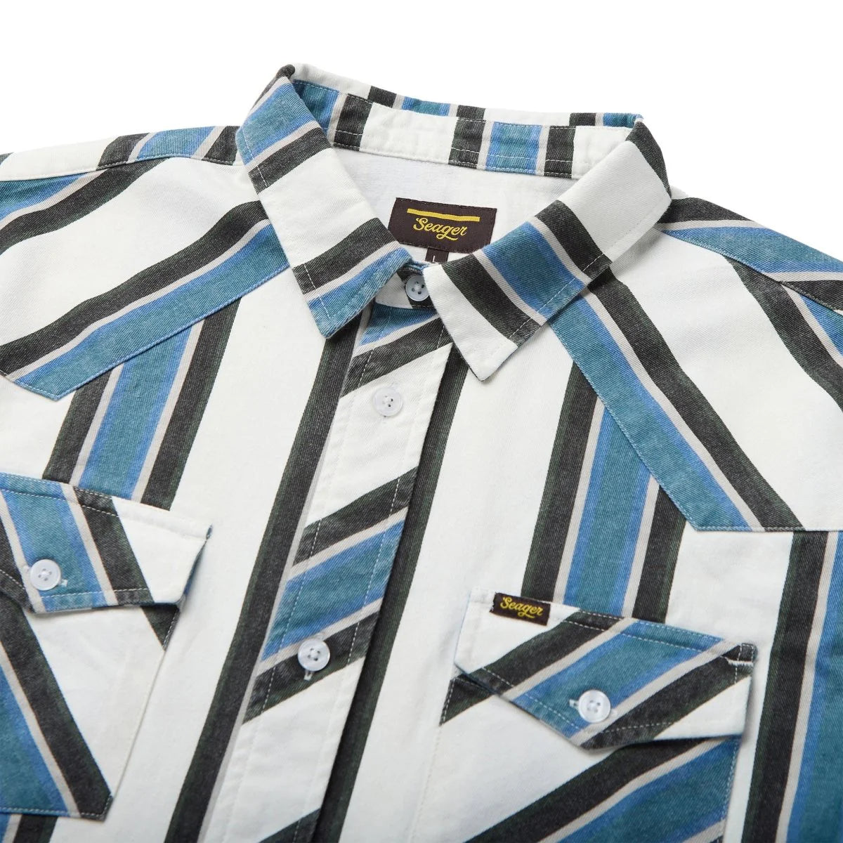 Seager Amarillo Western Stripe S/s Button Up Shirt