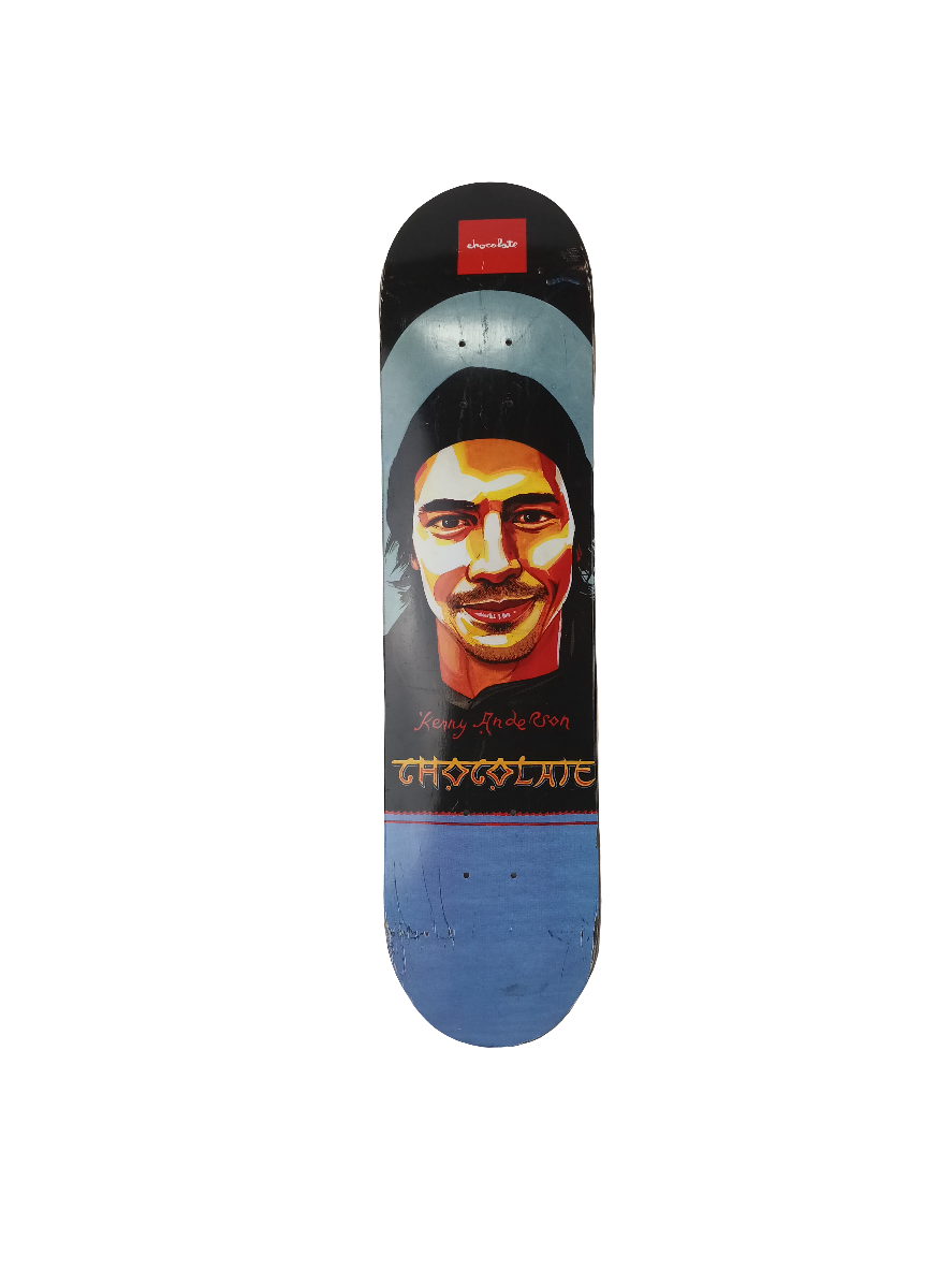 ごりぶたchocolate Kenny Anderson スケートボード Chocolate Kenny Anderson Portrait Blue Yellow Red Size 7.5