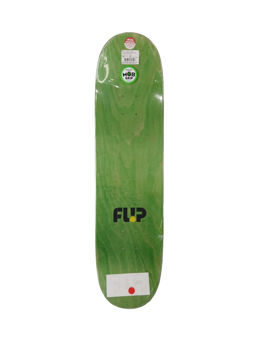 Flip Tom Penny Cheech And Chong Green Room Tye Dye Green Yellow Size 8.13" Vintage NOS Deck