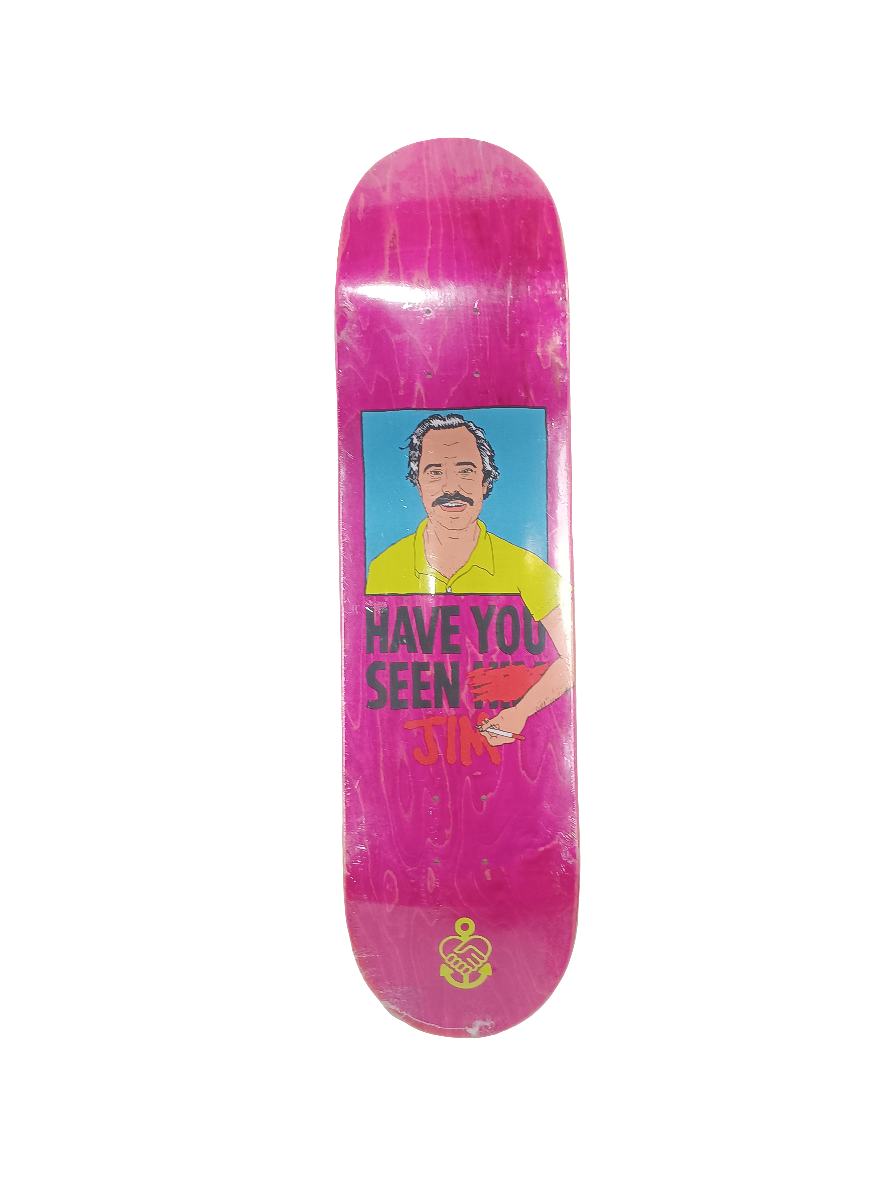 Friendship Jimmy Carlin Have You Seen Jim Pink Woodgrain Black Blue Size 8.25 Vintage NOS Deck