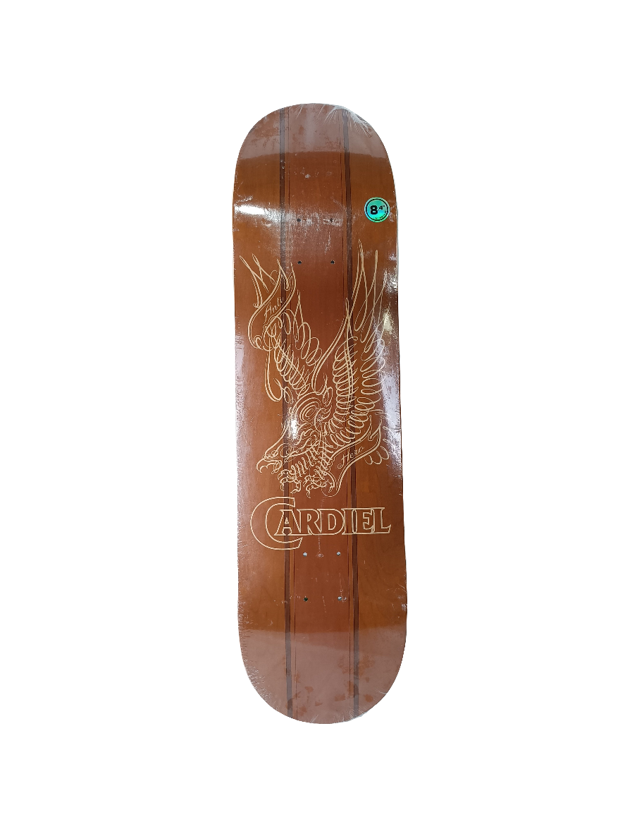 Anti-Hero John Cardiel Eagle Stain Brown Tan Size 8.4 Vintage NOS Deck