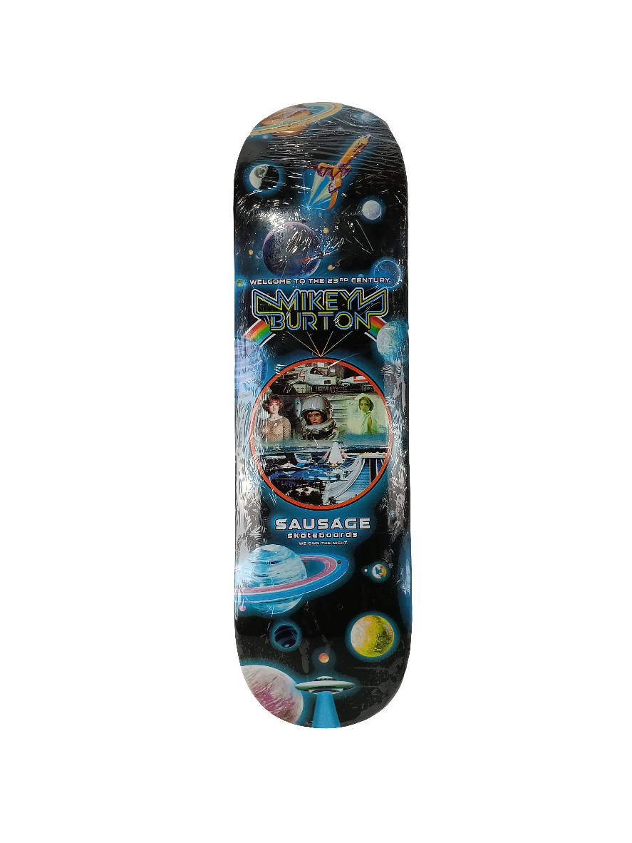 Sausage Skateboards Mikey Burton Starship Size 8.75 Vintage NOS Deck