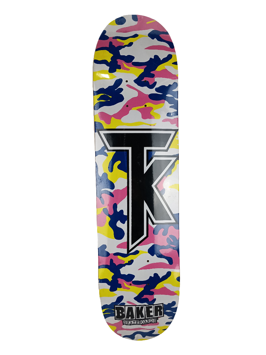 Baker Terry Kennedy Initial Camo Size 7.75" Vintage NOS Deck