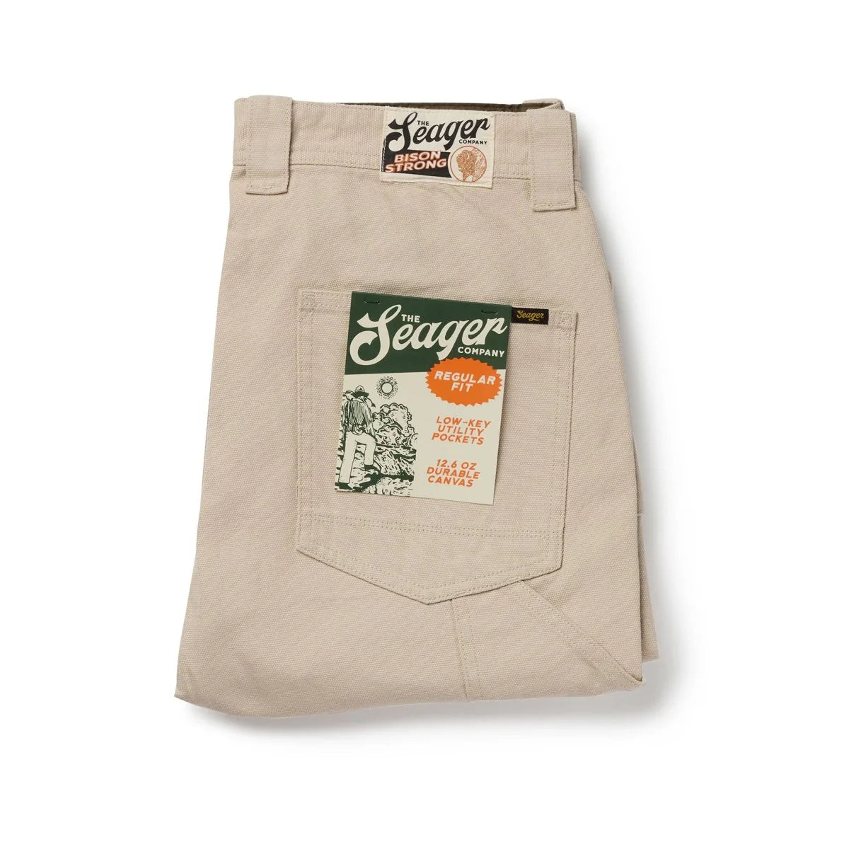 Seager Bison Canvas Stone Regular Fit Pants