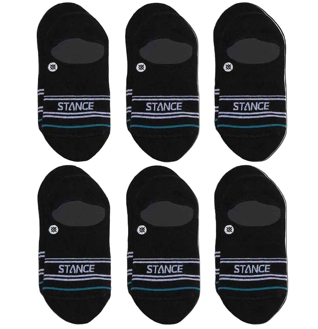 Stance Core 6 Pack No Show Black Socks