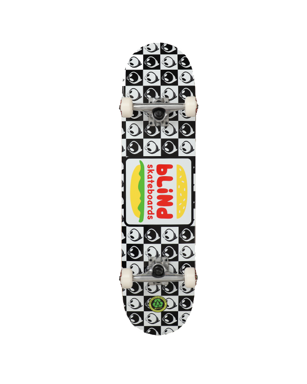 Blind Blind Burger First Push Black White 7.875" Complete Skateboard