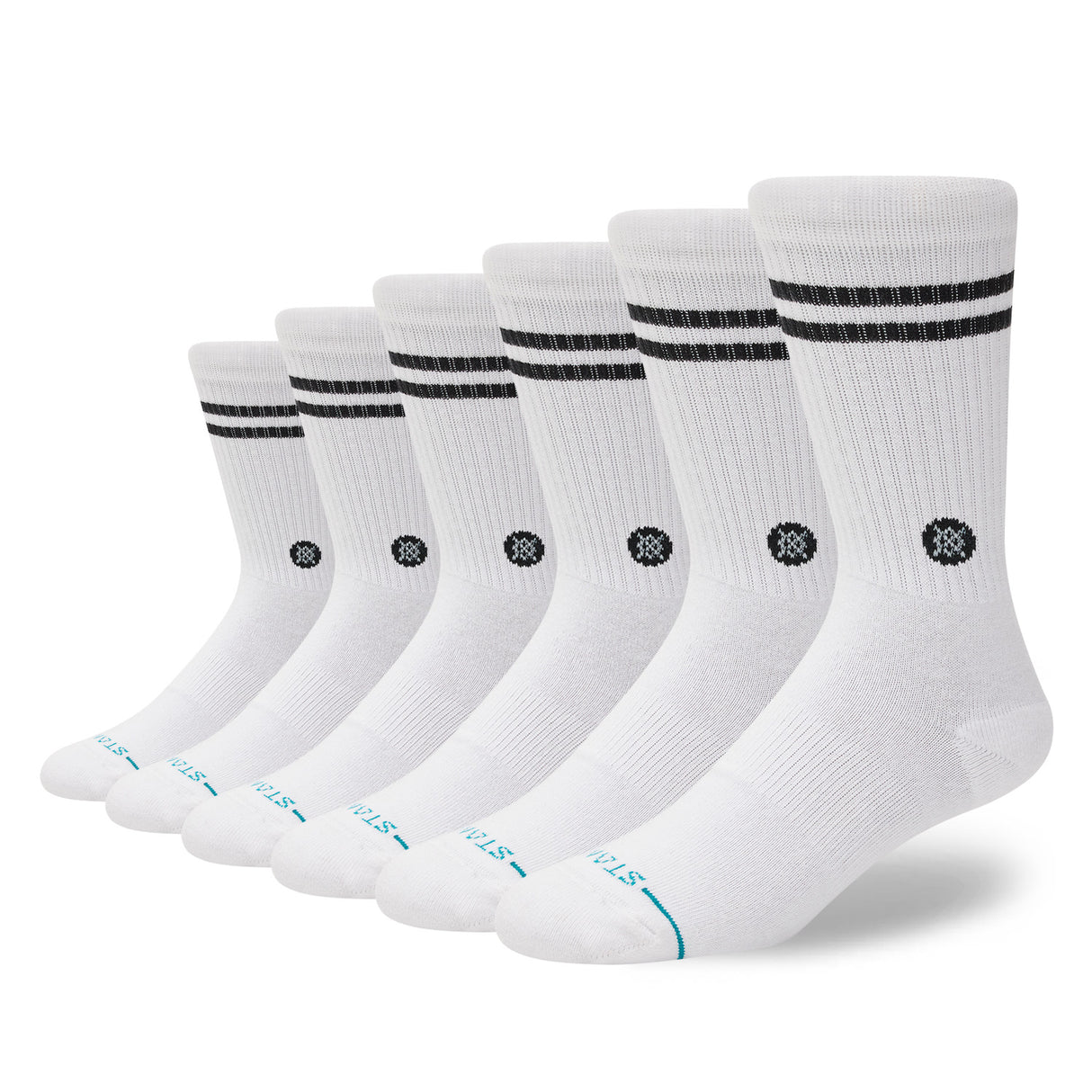 Stance Core 6 Pack Crew White Socks