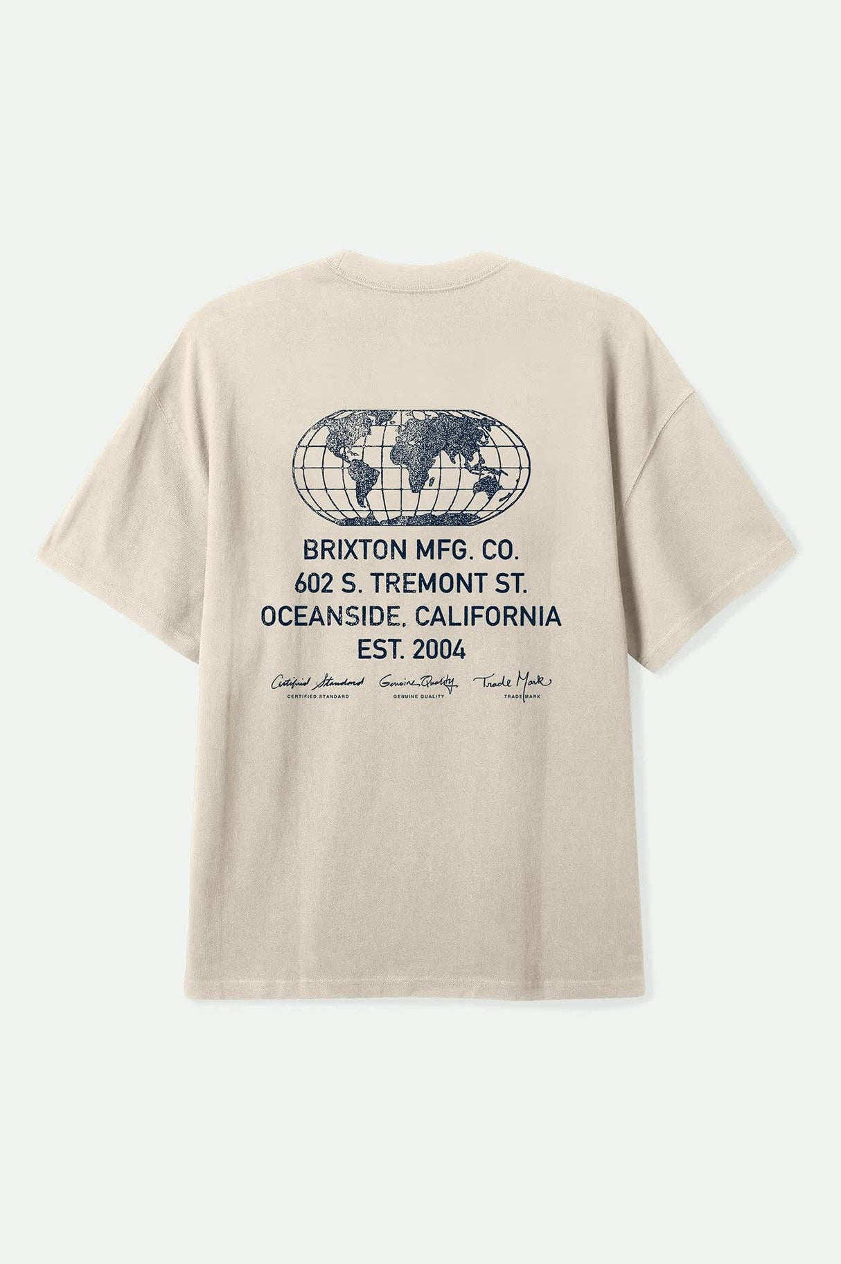 Brixton Union Heavyweight Cream Classic Wash Relaxed S/s Shirt