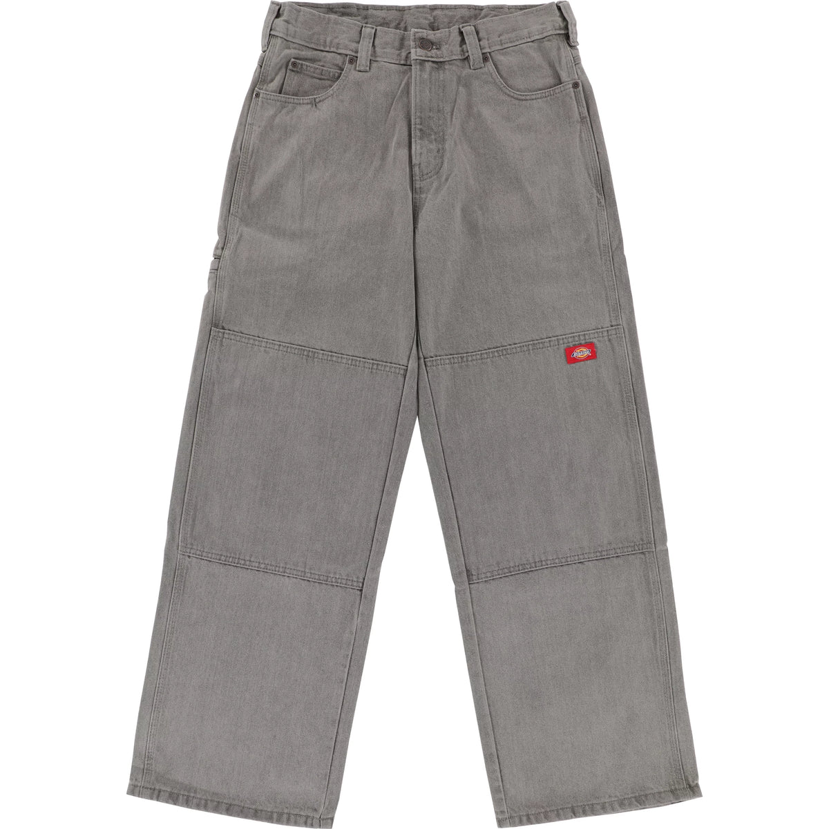 Dickies Loose Fit Straight Leg Washed Grey Double Knee Work Jeans