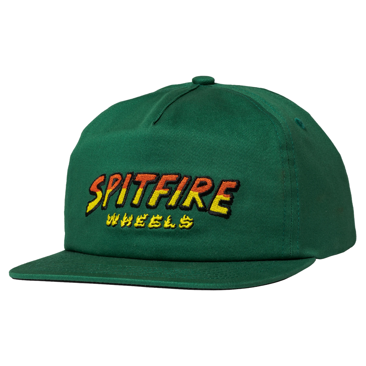 Spitfire Hell Hounds Script Patch Dark Green Snapback Hat