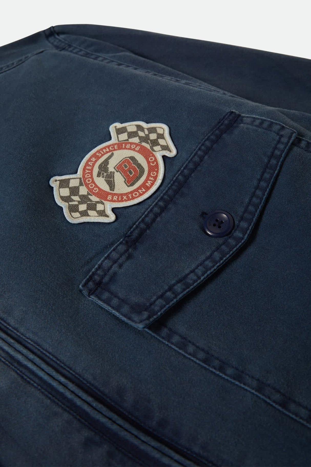 Brixton Goodyear Trademark Washed Navy Lightweight Jacket