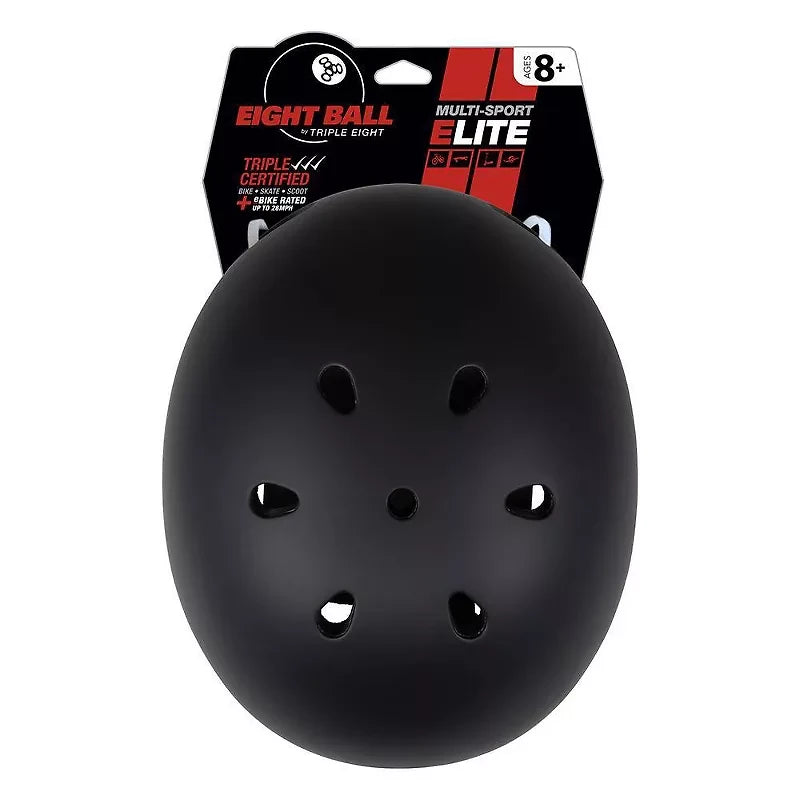 Eight Ball E-Lite LED Light 8+ Black Matte Helmet