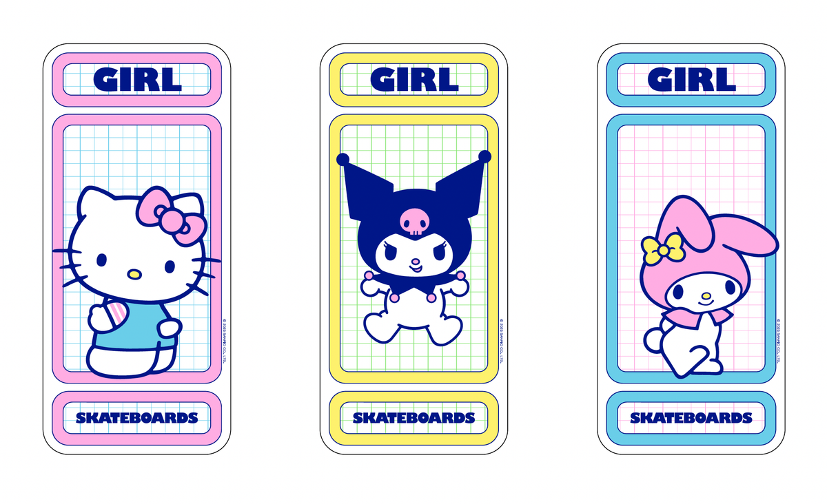 Girl X Sanrio Hello Kitty Rainbow 3 Stickers Pack