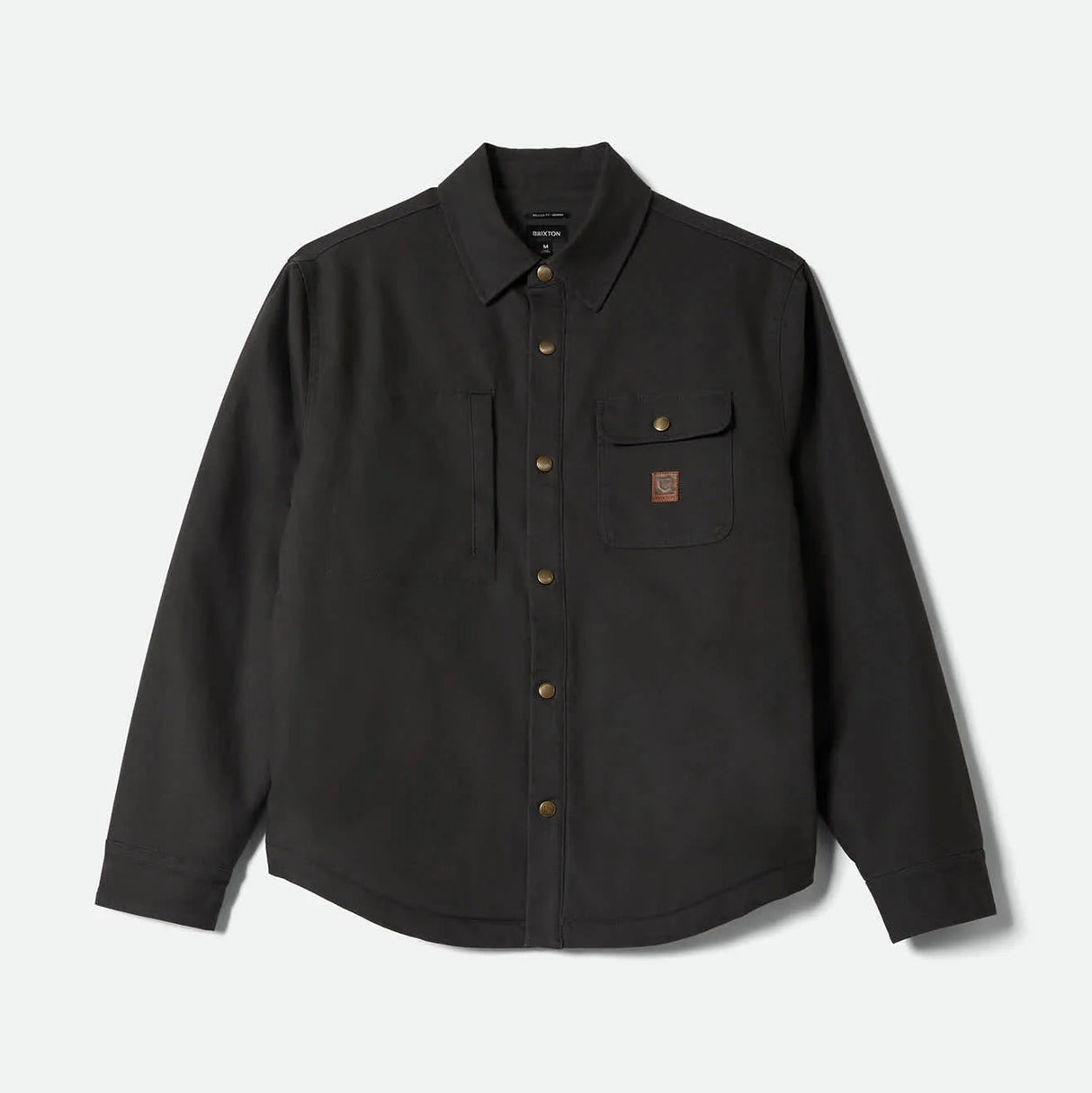 Brixton Builders Stretch Washed Black L/s Overshirt