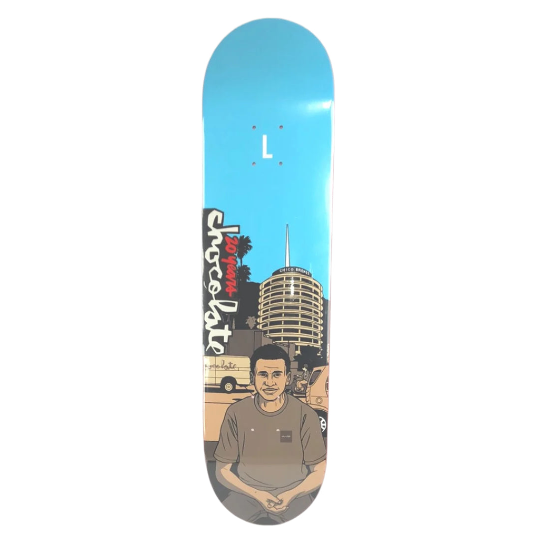 Chocolate Chico Brenes City Series 20 Years Blue/Tan 8" Skateboard Deck 2014
