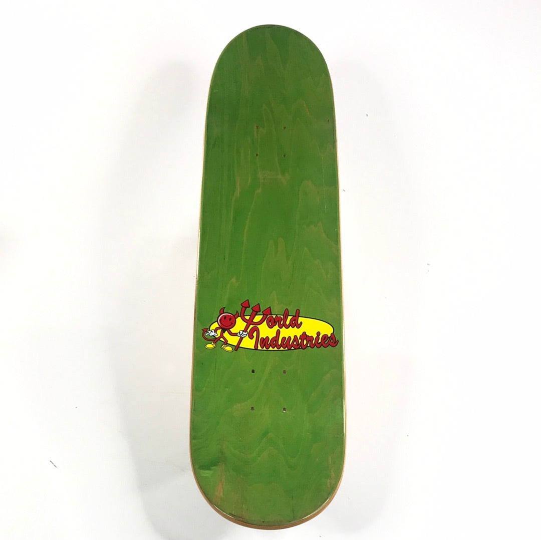 World Industries Devil Logo Black/Yellow/Red 7.9 Skateboard Deck