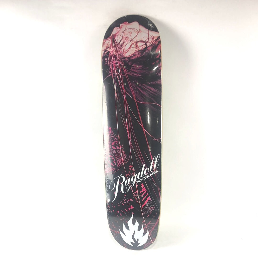 Black Label Ragdoll Black/Pink 8'' Vintage NOS Deck