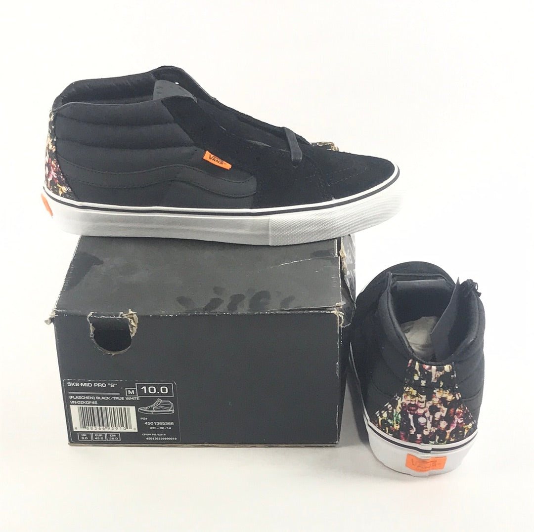 Vans Sk8 Mid Pro (Flaschen) Black/True White Mens Shoes