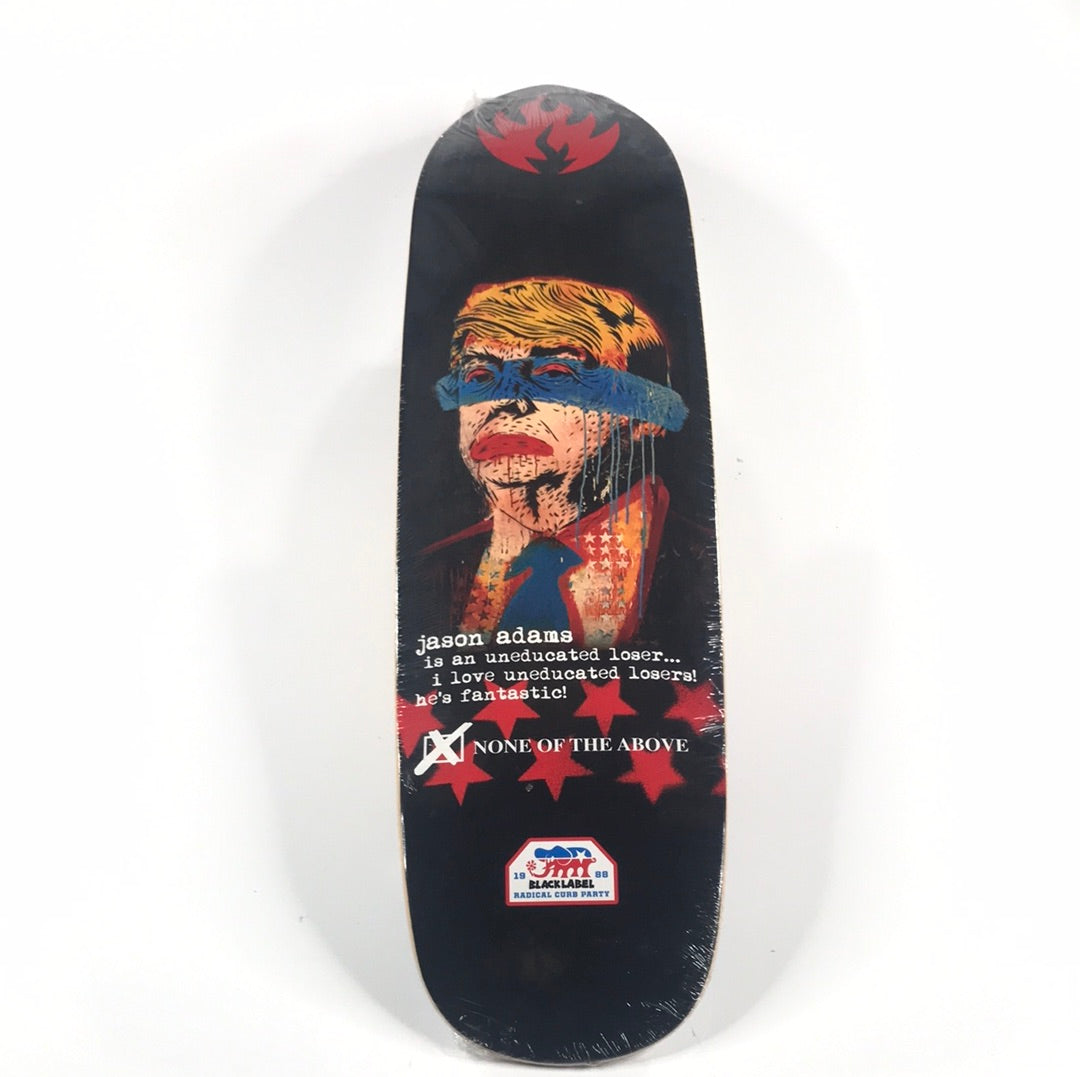 Black Label Jason Adams None Of The Above Black 8.5 Skateboard Deck