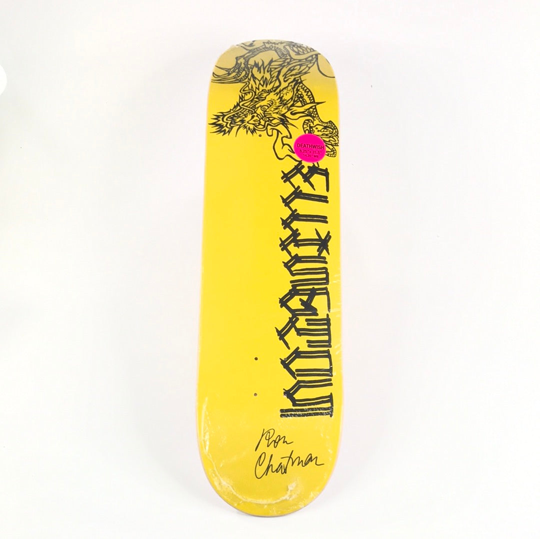Deathwish Erik Ellington Strictly Yellow 8,25 Ron Chatman Signed Skateboard Deck