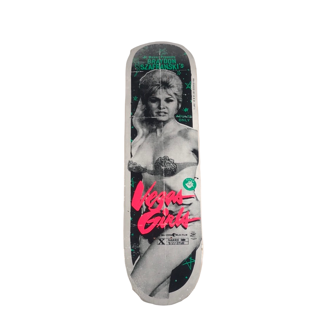 Baker Braydon Szafranski Vegas Girls White 8.0 Skateboard Deck