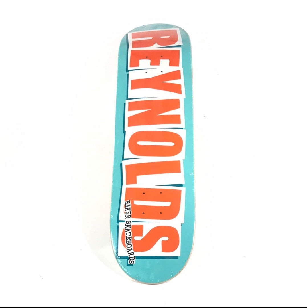 Baker Andrew Reynolds Baker Lettering Blue/Orange 8.0 Skateboard Deck