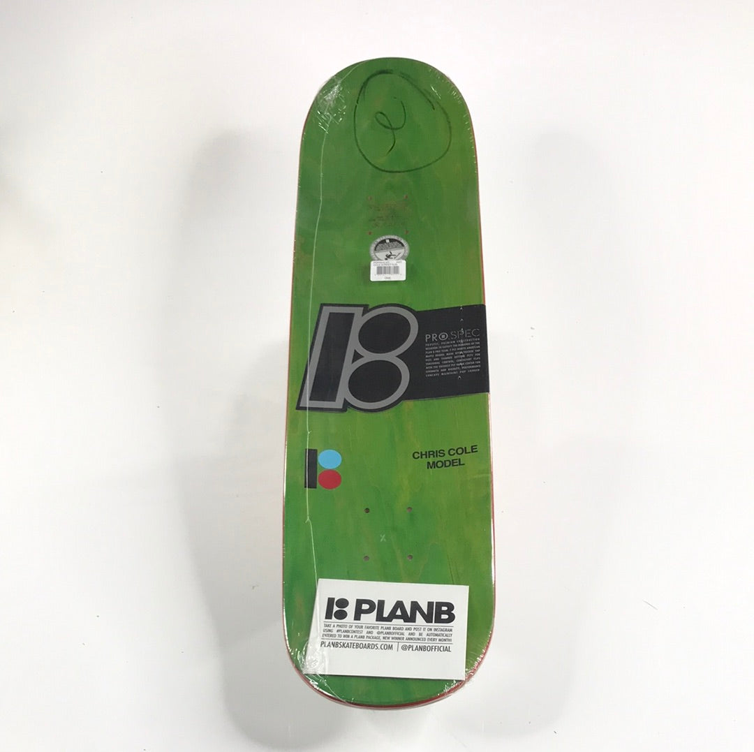 Plan B Chris Cole Prospec Green 8.25 Skateboad Deck
