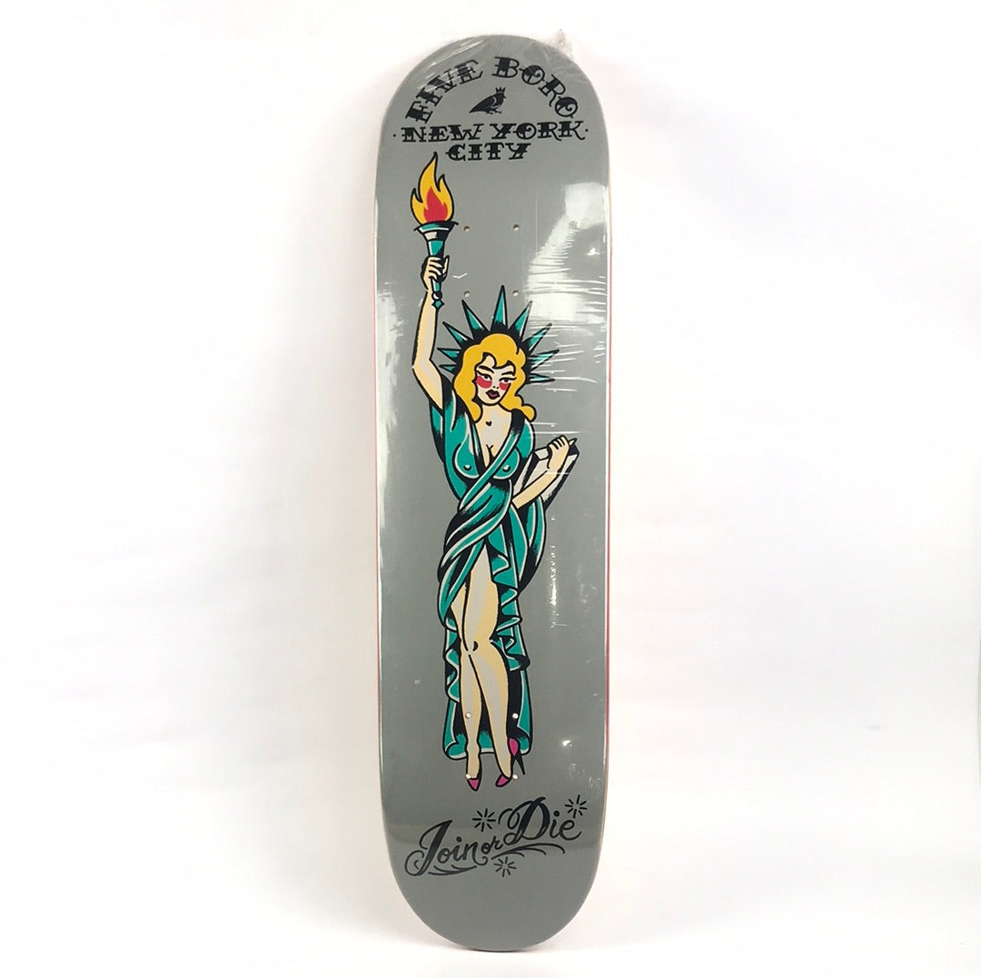 5boro Team New York Grey 8.0'' Skateboard Deck