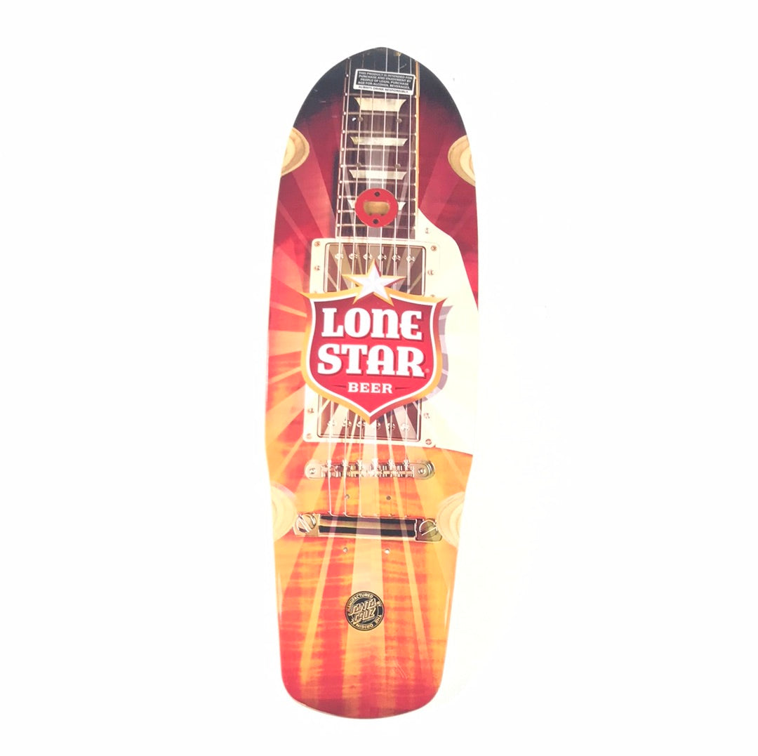 Santa Cruz Team Lone Star Beer Multi 8.5 Bottle Opener Skateboard Deck