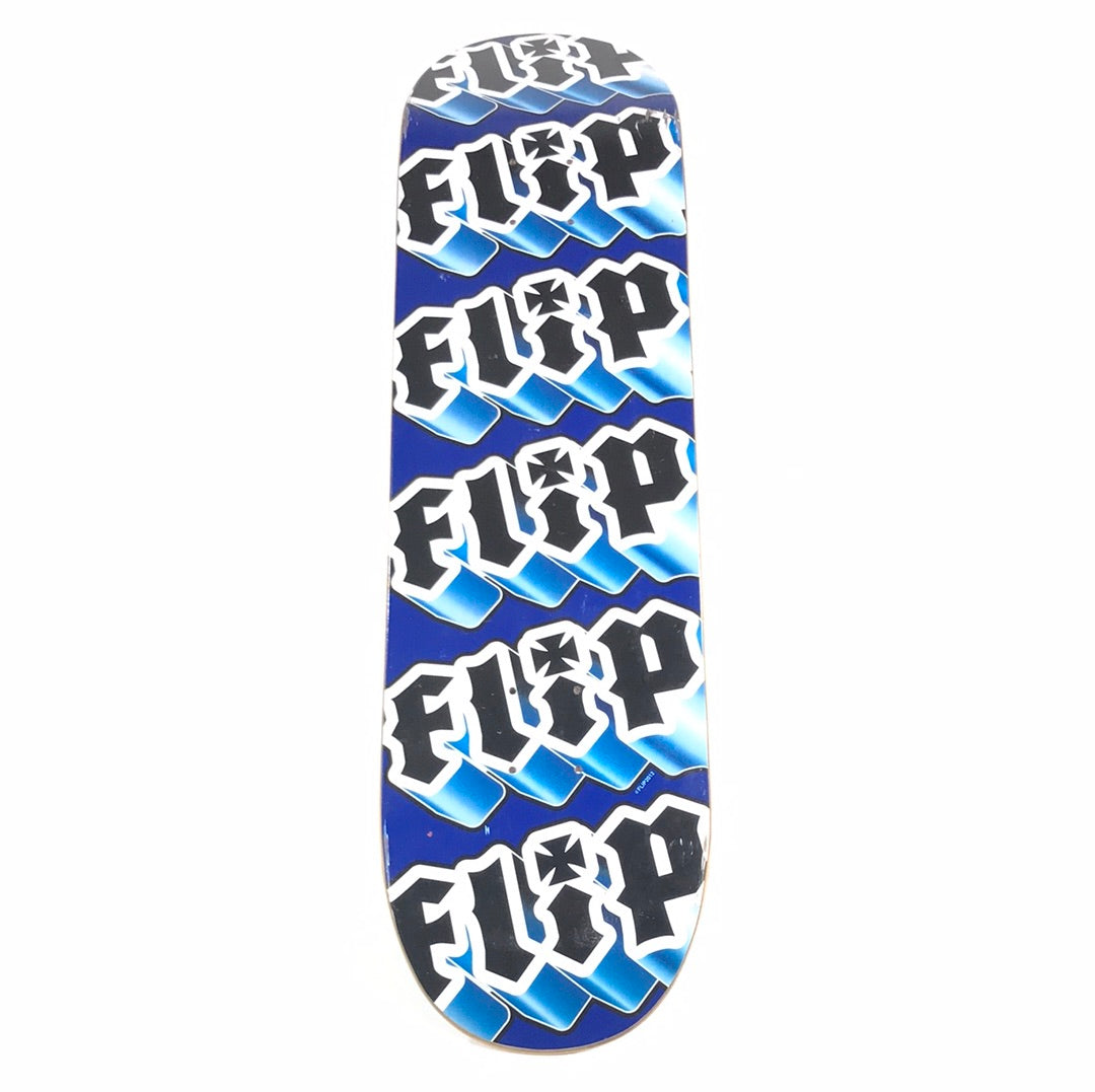 Flip Repeating Team Logo Blue 8.0" Skateboard Deck