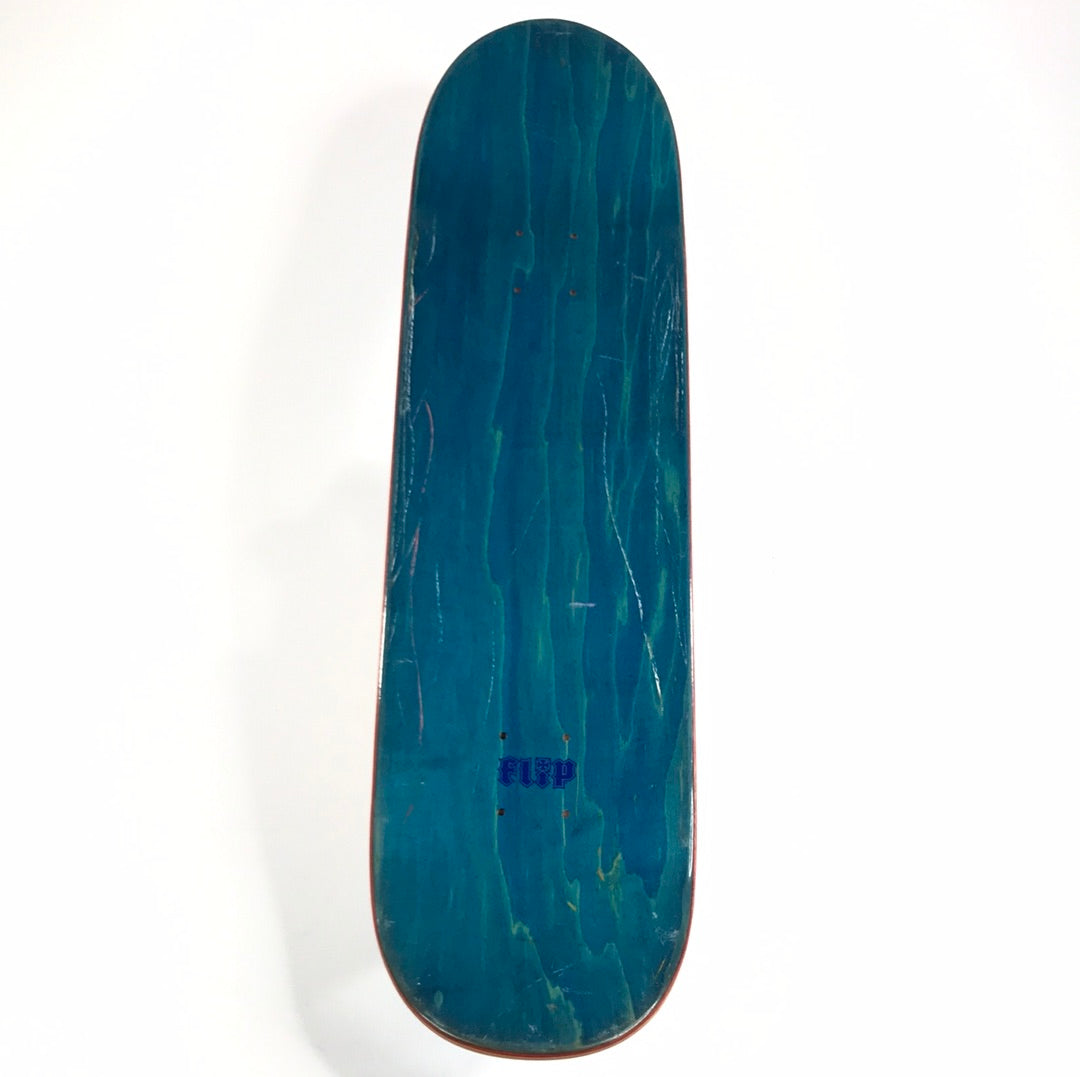 Flip Repeating Team Logo Blue 8.0" Skateboard Deck