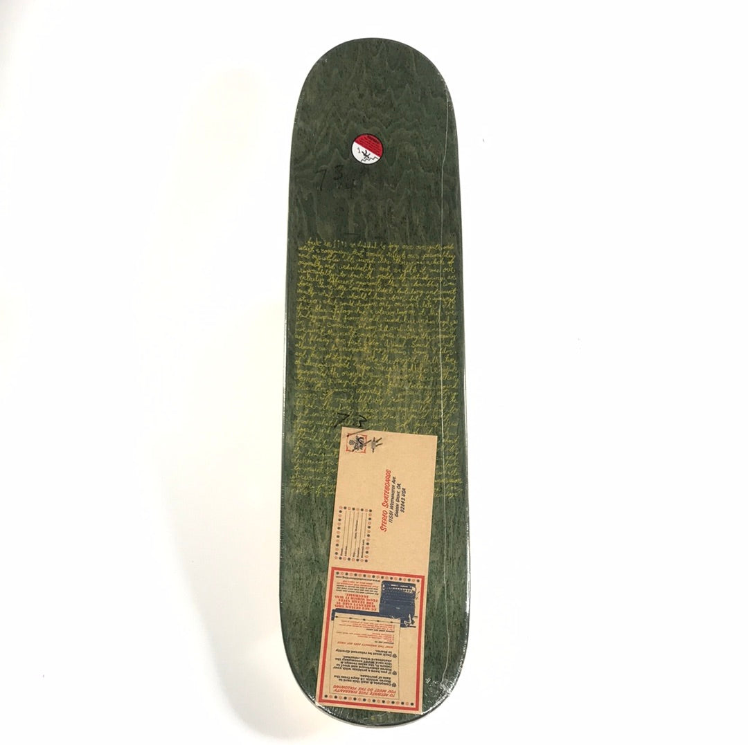 Stereo Chris "Dune" Pastras Logo All over Print Brown and Yellow 7 3/4 Skateboard Deck