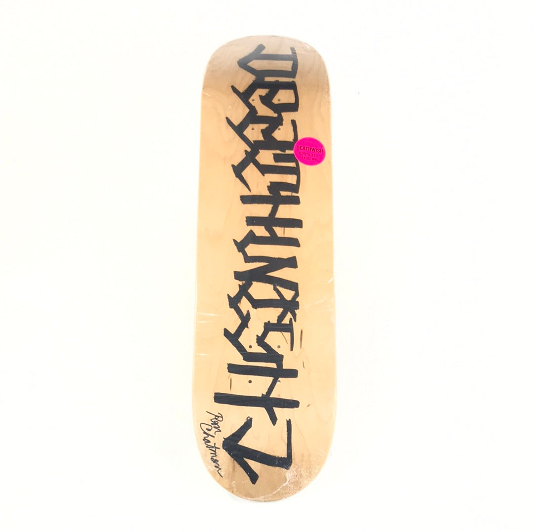 Deathwish Team Pandilla Wood Grain 8.25 Ron Chatman Signed Skateboard Deck
