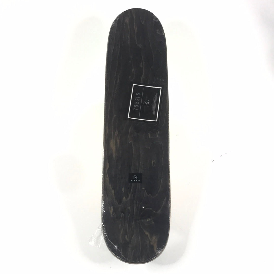 Plan B Jereme Rogers Splatter Black/Green 7.5" Skateboard Deck Early 2000's