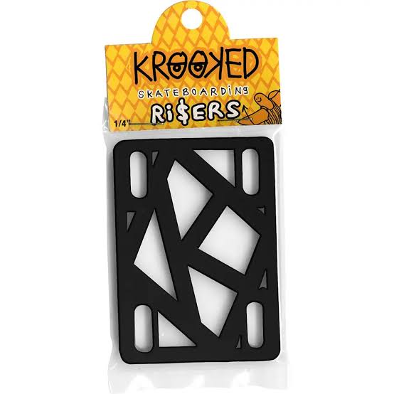 Krooked Black 1/4 Inch Skateboard Risers
