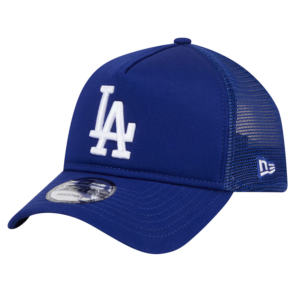 New Era Los Angeles Dodgers 940AF A-Frame Trucker Blue Snapback Hat