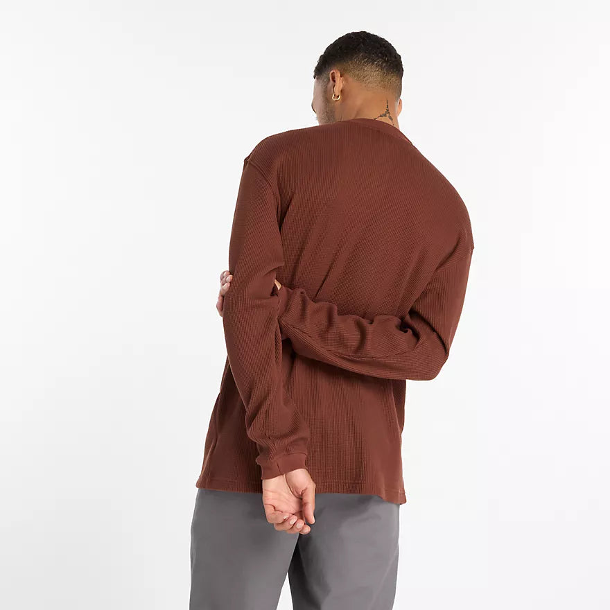 New Balance Numeric Rich Oak Waffle Knit L/s Henley