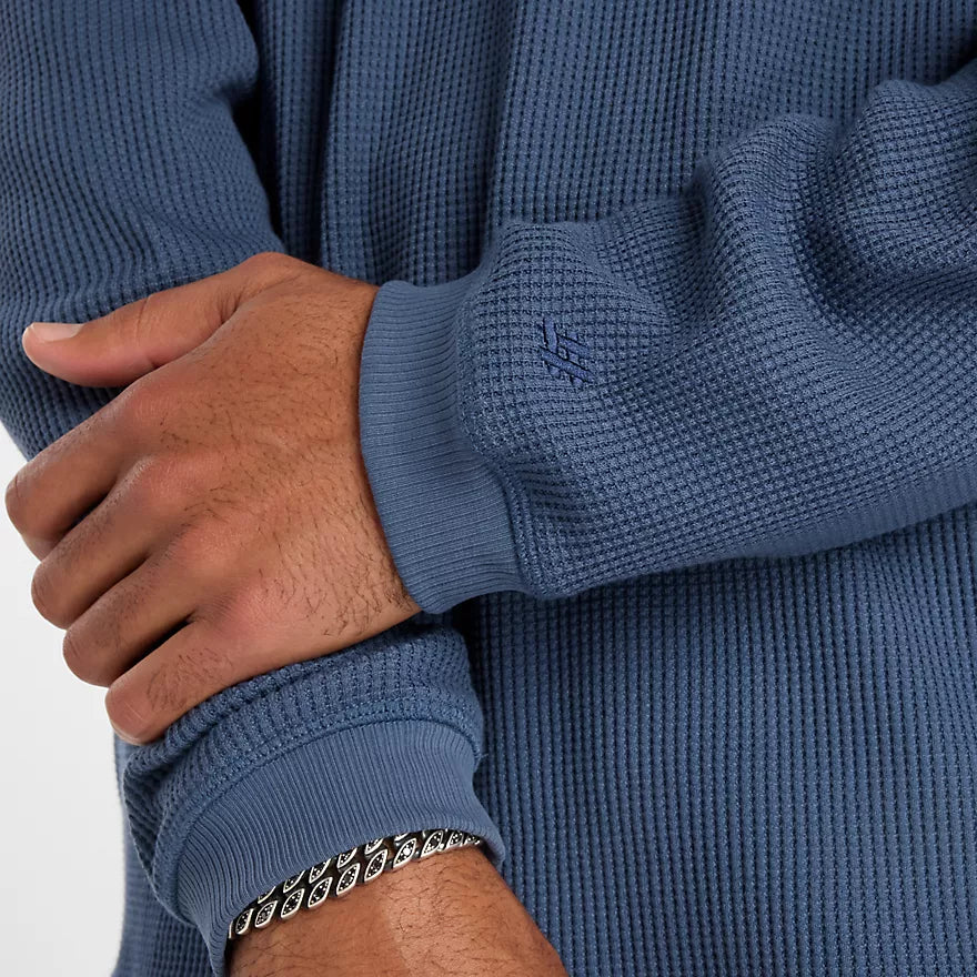 New Balance Numeric Vintage Indigo Waffle Knit L/s Henley