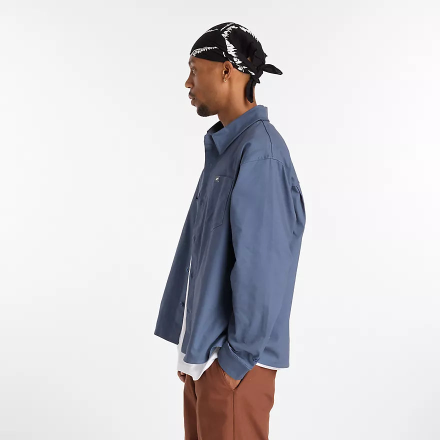 New Balance Numeric Button Up Vintage Indigo L/s Button Up Shirt