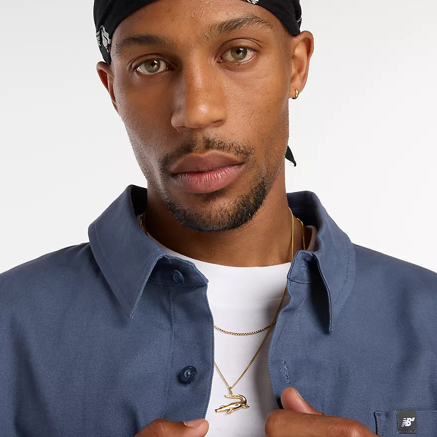 New Balance Numeric Button Up Vintage Indigo L/s Button Up Shirt