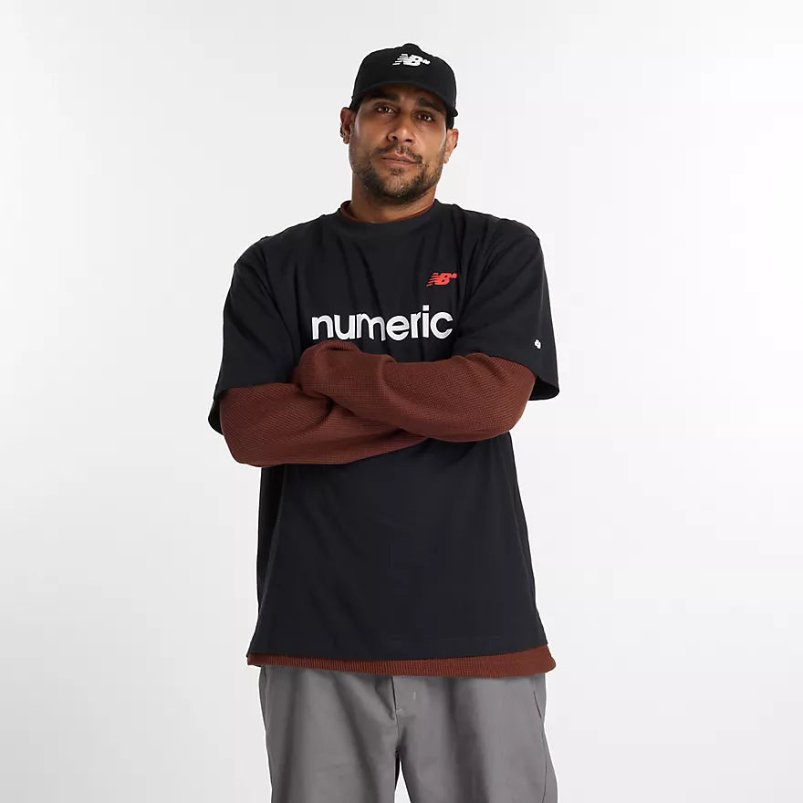 New Balance Numeric Linear Logo Black S/s Shirt