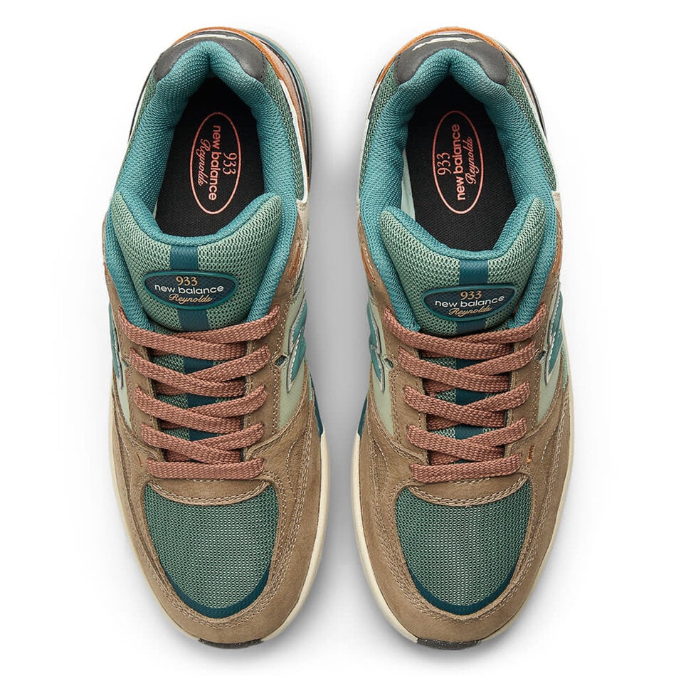 New Balance Numeric 933 Andrew Reynolds Tan Teal Shoes