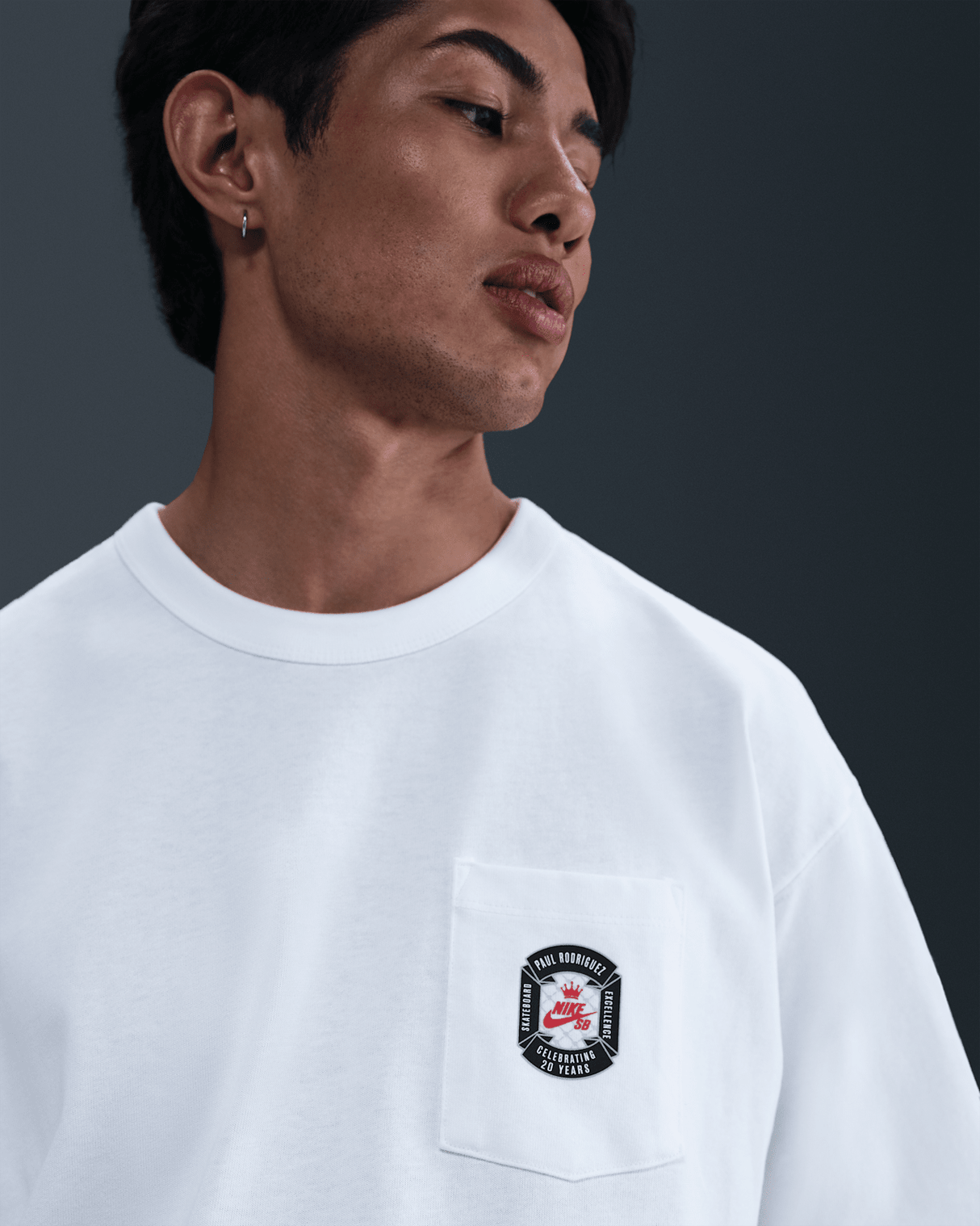 Nike SB Max 90 Paul Rodriguez Skate White S/s Shirt