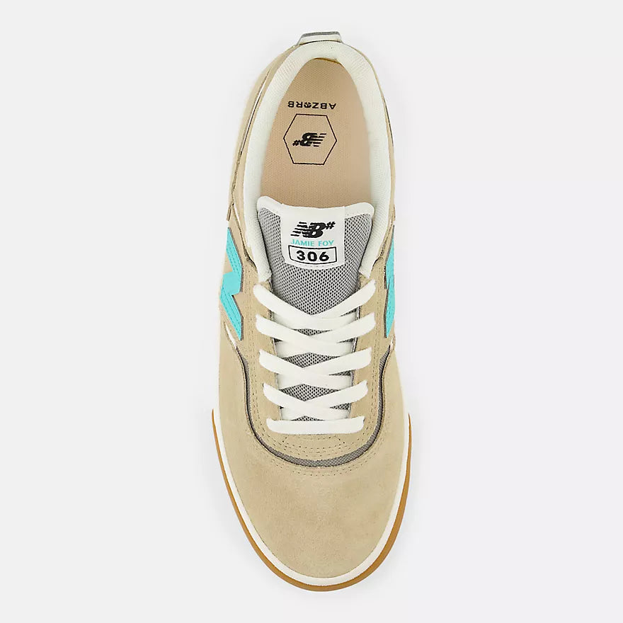 New Balance Numeric 306 Jamie Foy Tan Turquoise Shoes (NM306SSO)