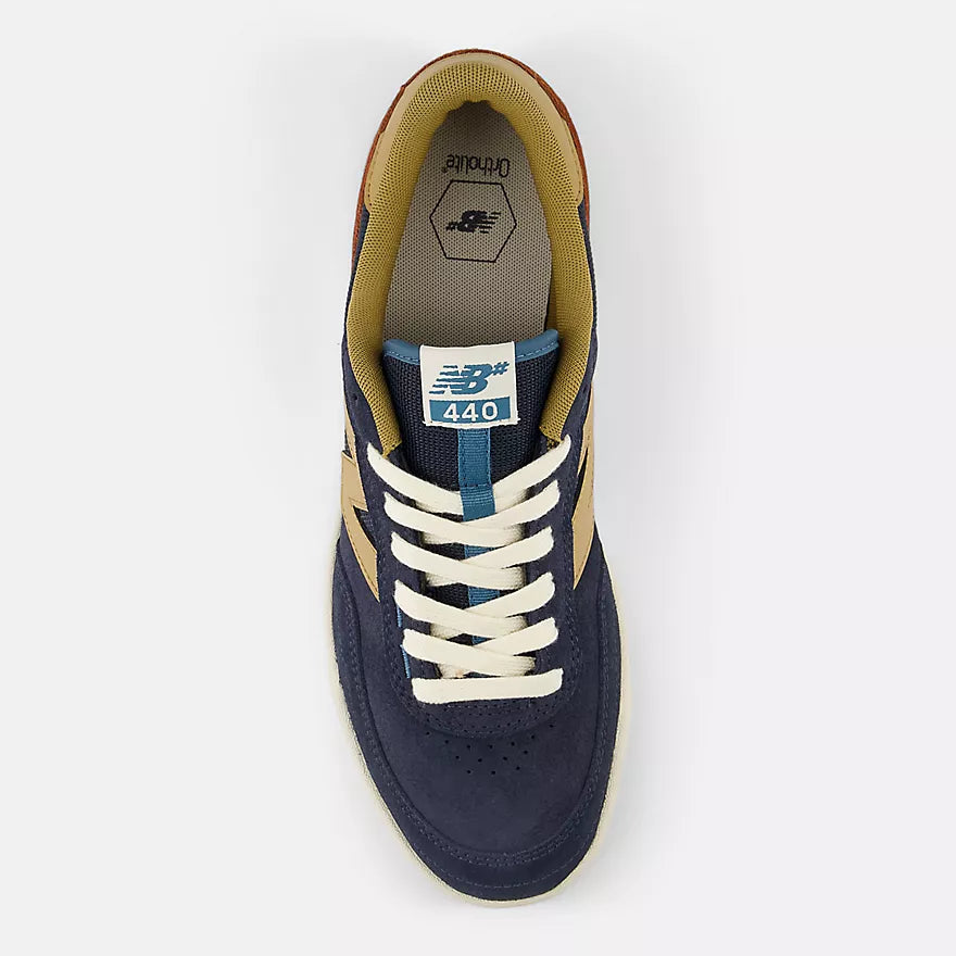 New Balance Numeric 440 V2 Navy Tan Shoes (NM440BWT)