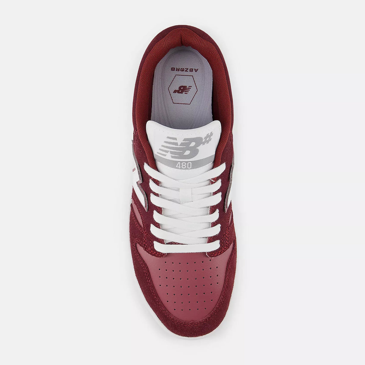 New Balance Numeric 480 Burgundy White Gum Shoes