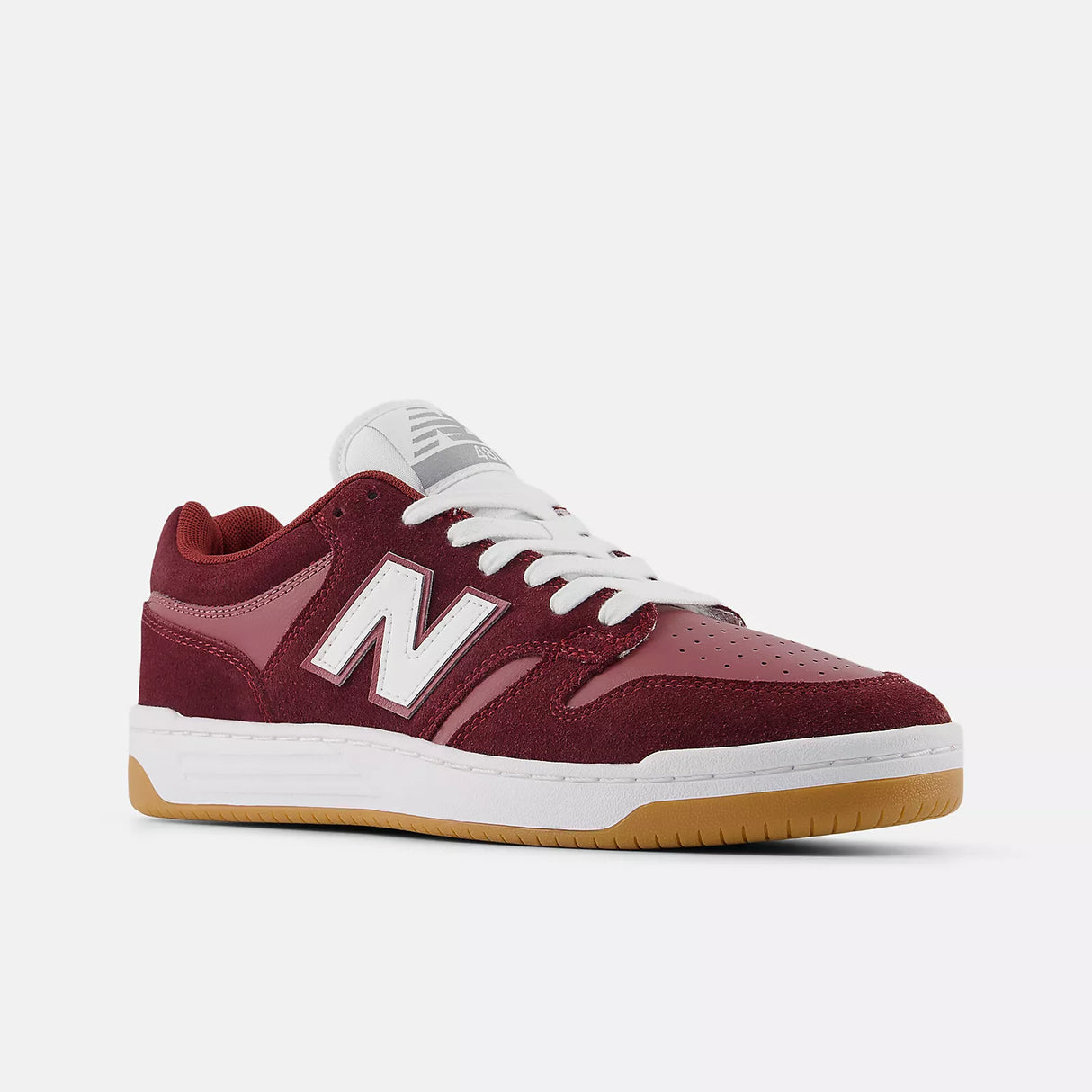New Balance Numeric 480 WIDE Burgundy White Gum Shoes